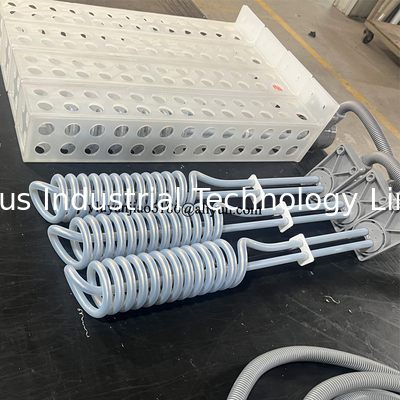 Over-The-Side Installation 2KW Vertical Spiral Shaped PTFE Immersion Heater Electric Power Source 400V Voltage