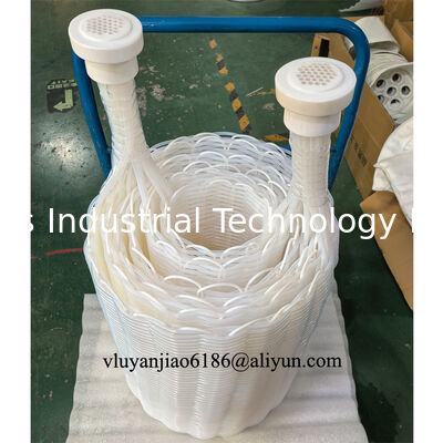 रासायनिक तरल के लिए बेलनाकार विसर्जन ट्यूब प्रकार PTFE फ्लोरोप्लास्टिक हीट एक्सचेंजर्स